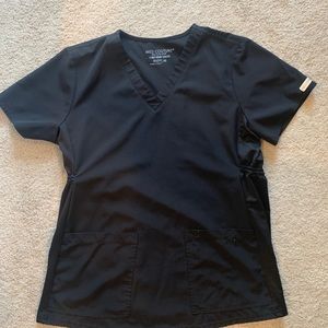 Med Couture maternity scrub top, size M, black
